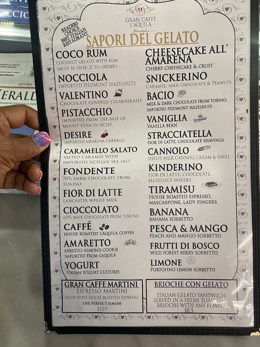 Gran Caffe L'Aquila Menu - Image 1