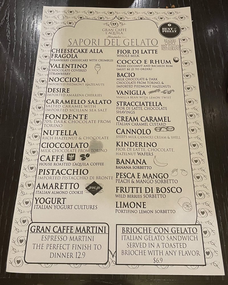 Gran Caffe L'Aquila Menu - Image 3