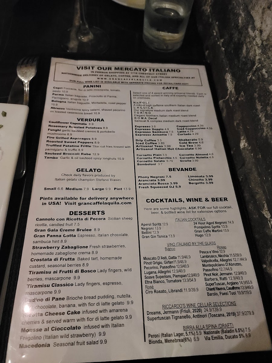 Gran Caffe L'Aquila Menu - Image 4